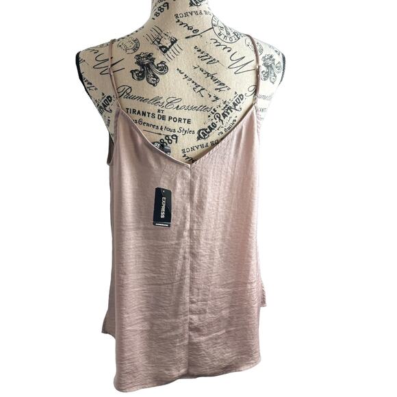 Women's Vintage Express Pink Lace Deep V Fairy CoreCamisole top Large NWT - Picture 2 of 5